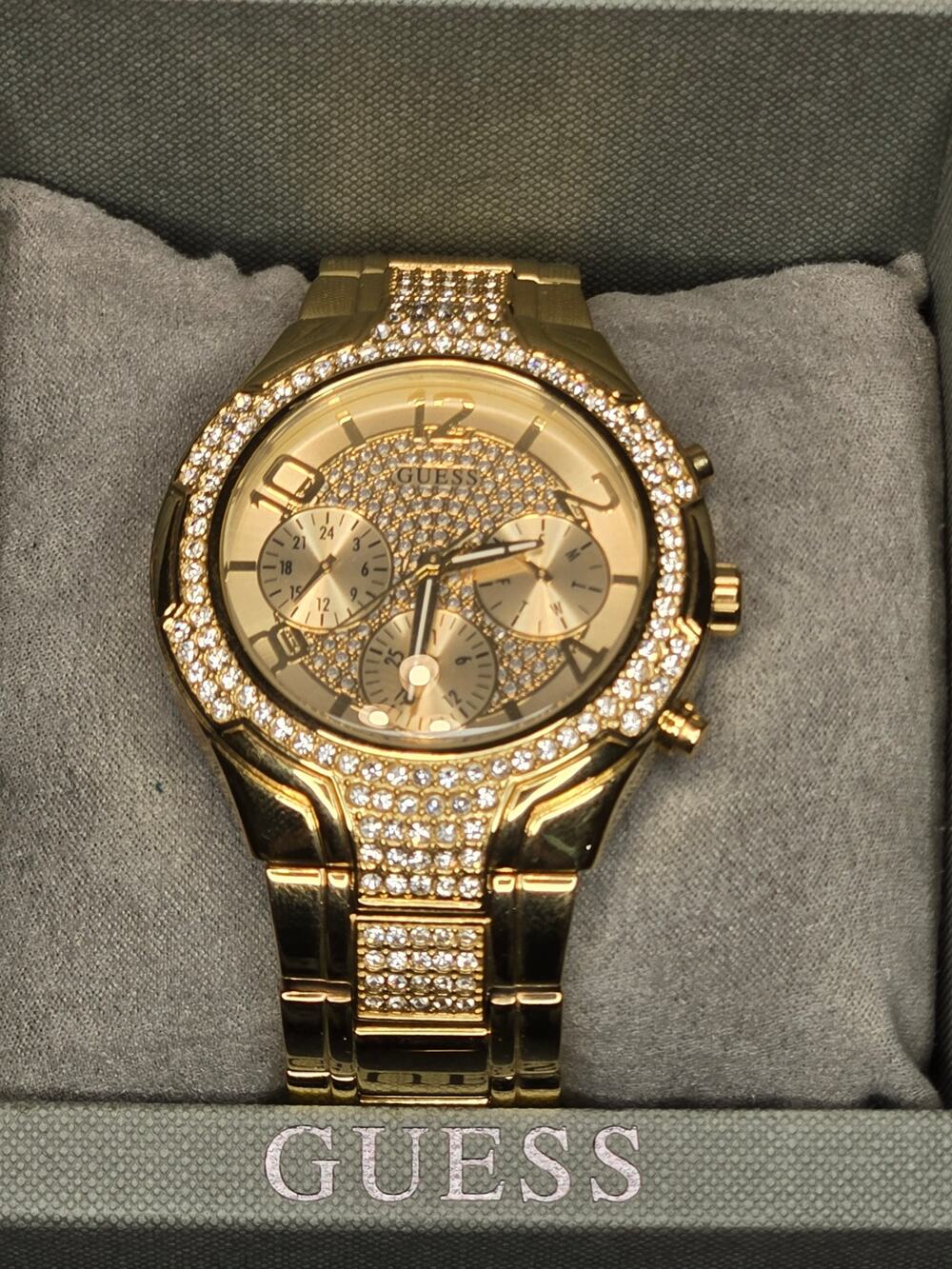Guess W0638L2 Gold-Tone Crystal Multi-Function Watch